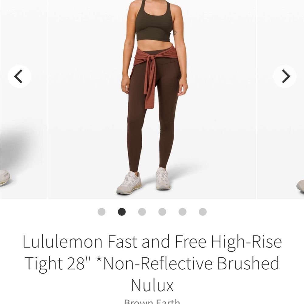 Lululemon Fast and Free Brown Tights